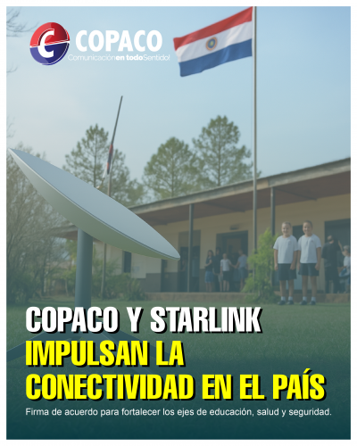 Copaco S.A. firma acuerdo con Starlink para impulsar la conectividad en el país, fortaleciendo los ejes de educación, salud y seguridad.